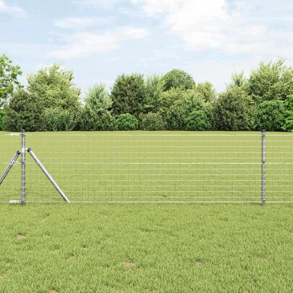 vidaXL Staketstolpar 2 pcs Silver 80 cm Pulverlackerad stål