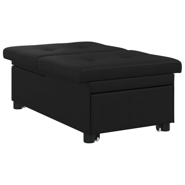 vidaXL Pull Out Sofa Bed Svart 194 x 67 x 82 cm Mikrofiber