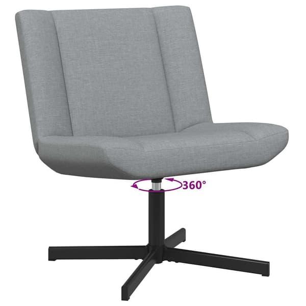 vidaXL Skrivstol Ljusgrå 63 x 75 x 76 cm tyg
