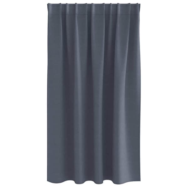 vidaXL Mörkläggningsgardiner med Ringar Antracit Polyester