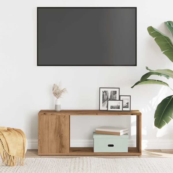 vidaXL TV-benk artisan eik 80x24x32cm konstruert tre