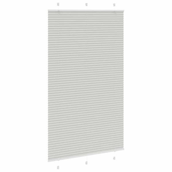 vidaXL Plisségardin lys grå 115x200 cm Stoffbredde 114,4 cm Polyester