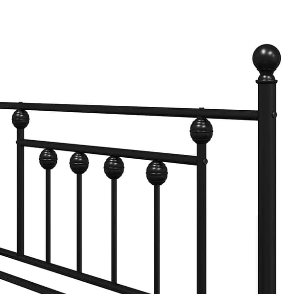 vidaXL Dagbäddram Svart 107 x 203 cm Stål