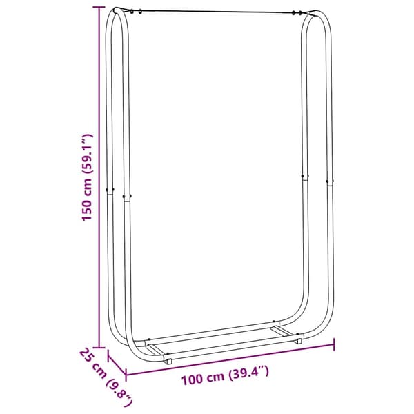 vidaXL Vedstativ 100x25x150 cm Galvanisert stål
