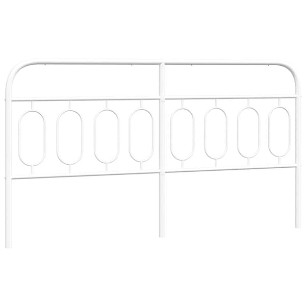 vidaXL Utskiftbar sengegavl i metall hvit 183 cm