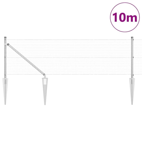 vidaXL Stängselstolpe Silver