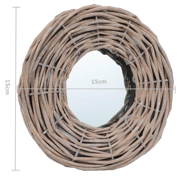 vidaXL Speil 3 stk 15 cm kurvstrå