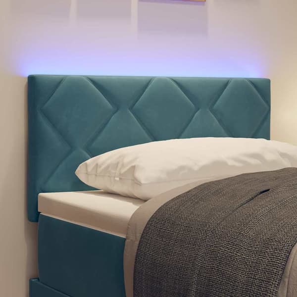 vidaXL LED huvuddyna Mörkblå 80 cm Sammet