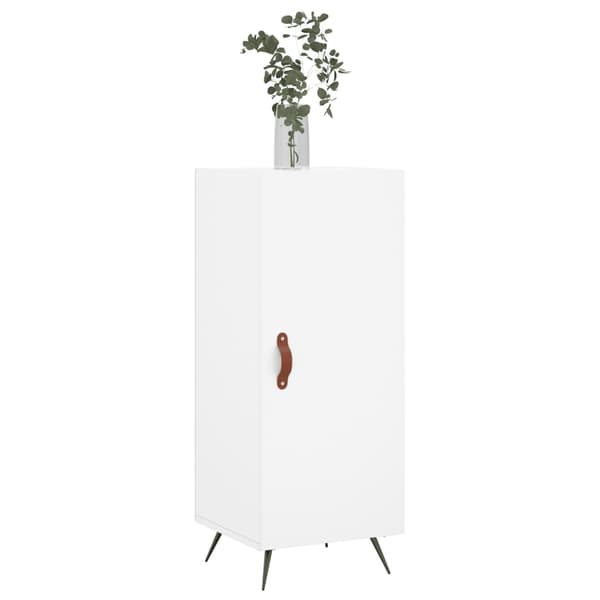 vidaXL Skänk vit 34,5x34x90 cm konstruerat trä