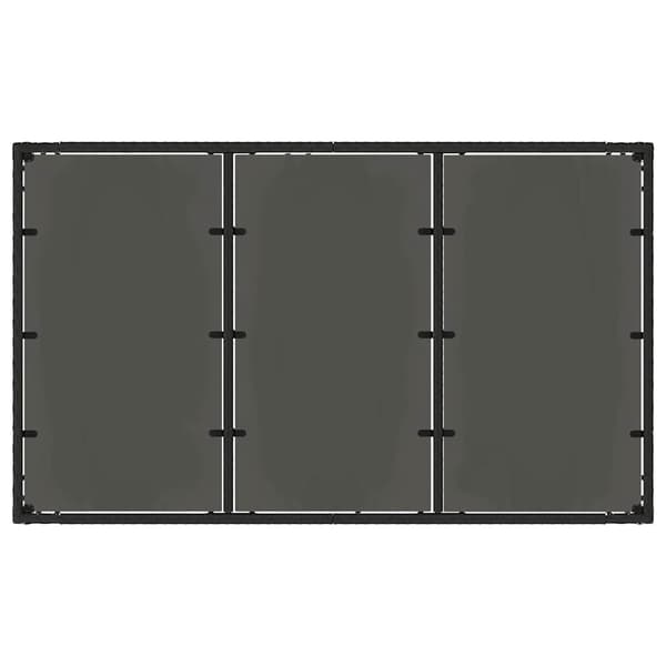 vidaXL Trädgårdsmöbelset 5 pcs Svart konstrotting