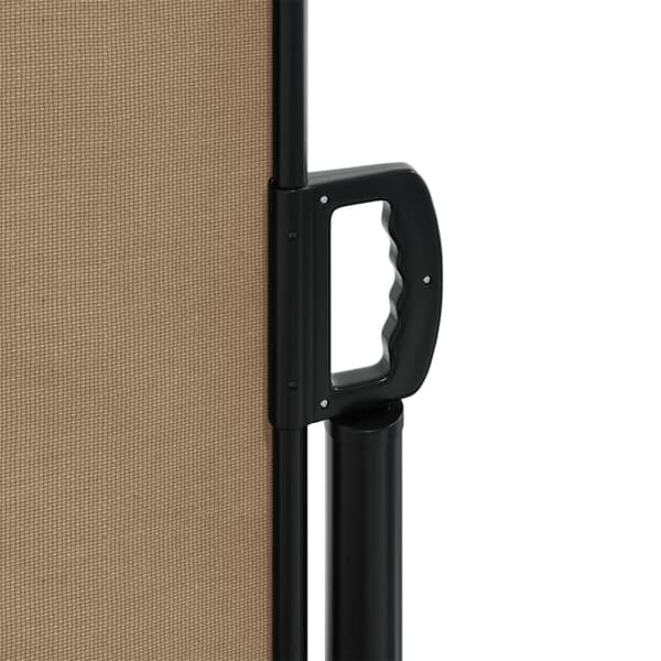 vidaXL Infällbar sidomarkis taupe 120x1000 cm