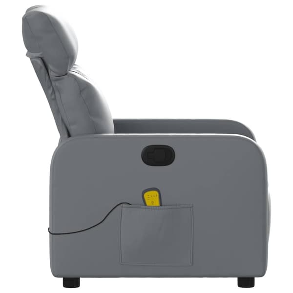 vidaXL Massagefåtölj grå konstläder