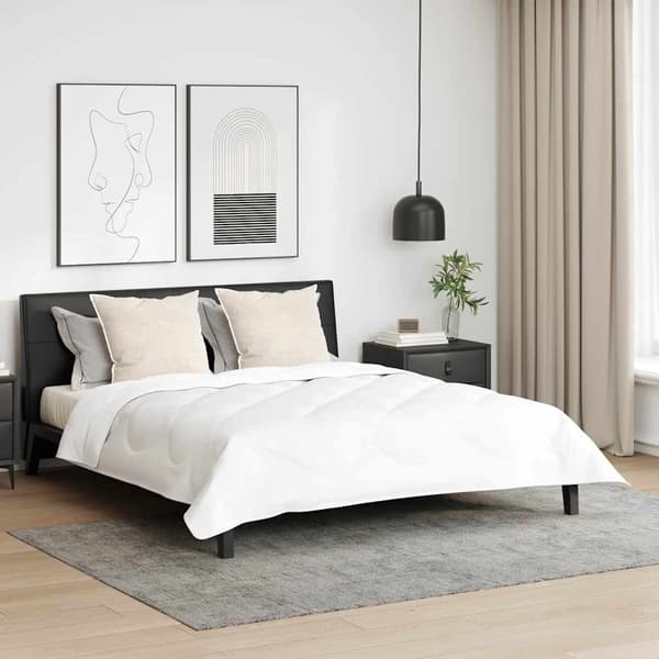 vidaXL Kudde med kudde 2 pcs Vit 80 x 80 x 20 cm Polyester