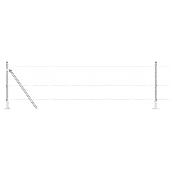 vidaXL Stängselstolpe Silver