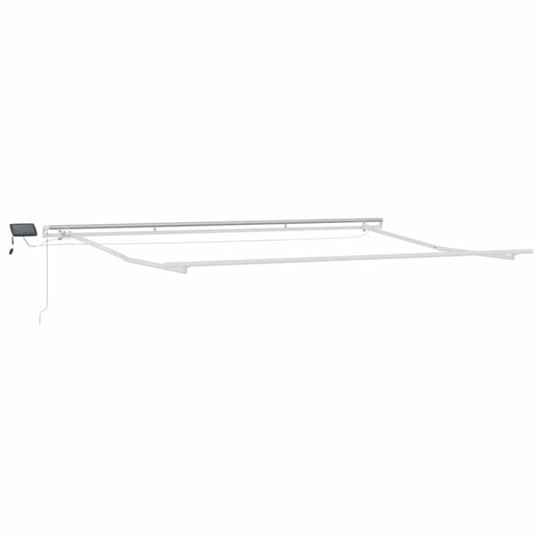 vidaXL Markise med Hvit 4 × 3 m Metall