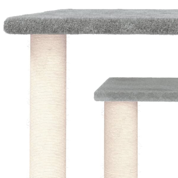 vidaXL Klöspelare med plattform ljusgrå 50 cm