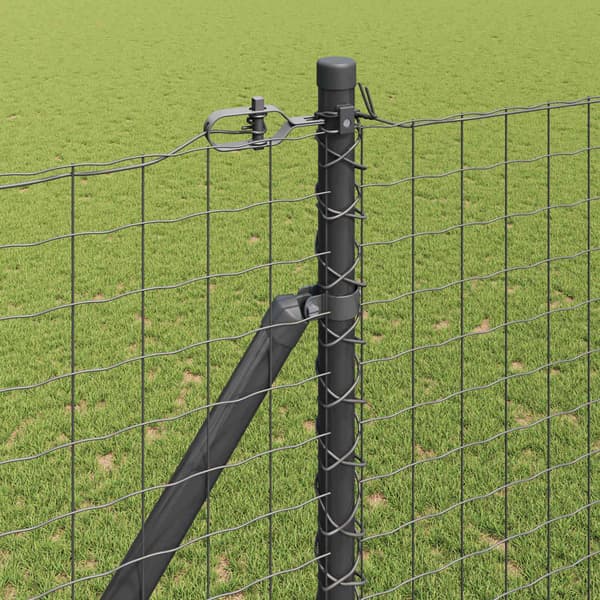 vidaXL Stängselstolpe 26 pcs Grå 3,2 x 3,2 x 225 cm