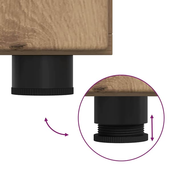 vidaXL Serviesskap artisan eik 55.5 x 29 x 100 cm Konstruert tre