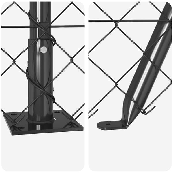 vidaXL Stängselstolpe Grå 25 x 1 m (60 x 60 mm nät) Stål