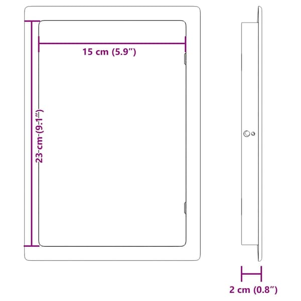 vidaXL Åtkomstpaneler 2 pcs Vit 15 x 23 cm ABS Plast