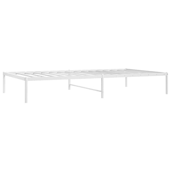 vidaXL Sengeramme i metall hvit 75x190 cm