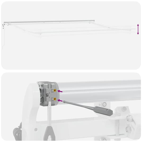 vidaXL Innvendbar Markise 450 × 350 cm Lysegrå