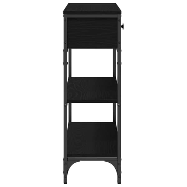 vidaXL Konsollbord Svart Eik 72,5 x 25 x 75 cm Konstruert tre