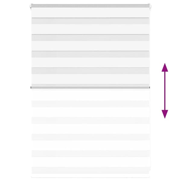vidaXL Rullgardin zebra vit 105x100 cm tyg bredd 100,9 cm polyester