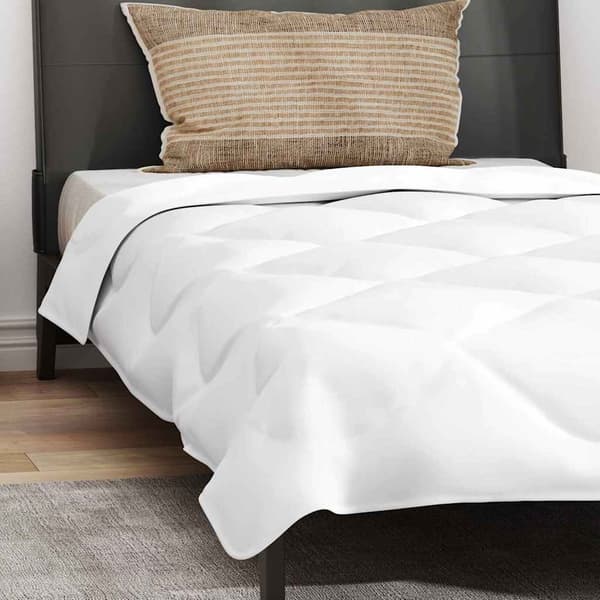vidaXL Duntäcke med kudde med kudde 2 pcs Vit Mikrofiber