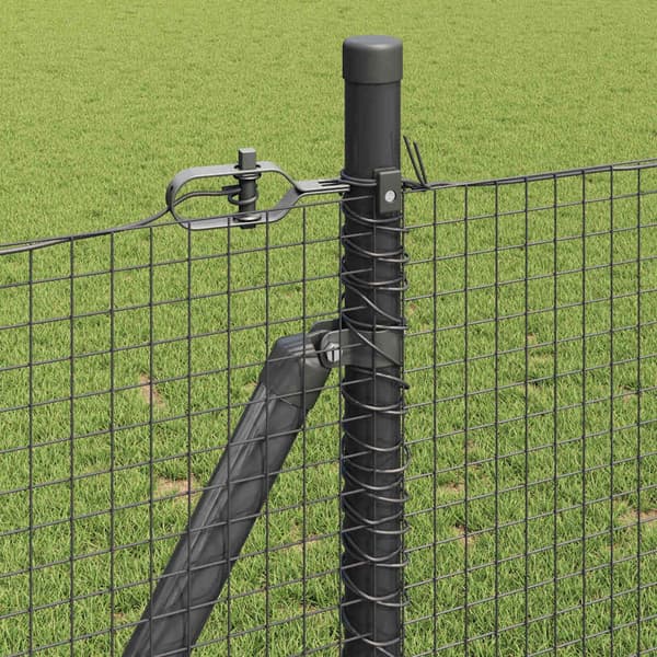 vidaXL Gjerde med innlegg. Grå 0.8 x 25 m Stål
