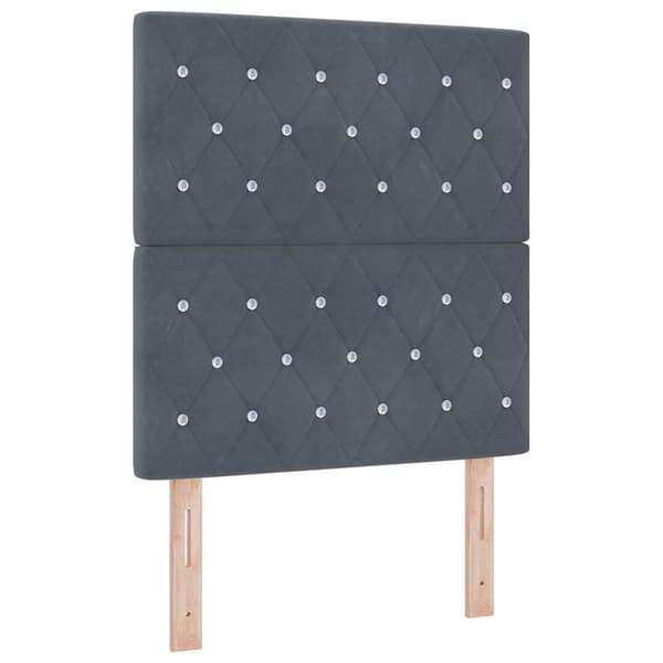 vidaXL Huvudgavel Mörkgrå 80 cm Sammet