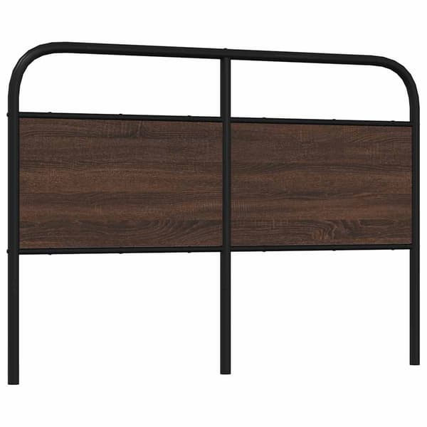 vidaXL Utskiftbar sengegavl brun eik 140 cm stål og konstruert tre