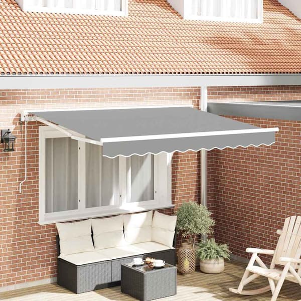 vidaXL Markiseramme Hvit 3,5 x 2 m Metall