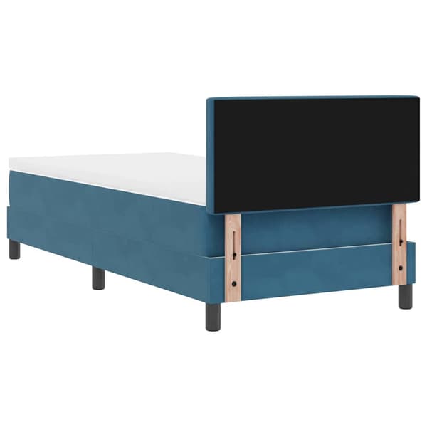 vidaXL Bäddfjäder med madrass Mörkblå 100 x 200 cm Sammet