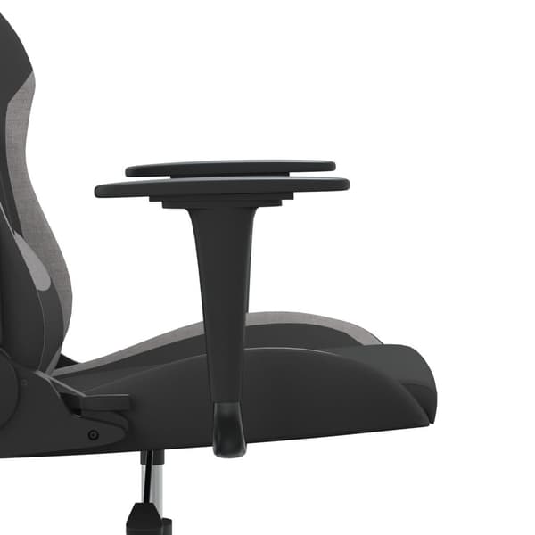 vidaXL gamingstol svart och ljusgrå tyg