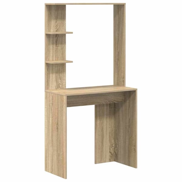 vidaXL Skrivebord Sonoma eik 78,5 x 37 x 154,5 cm Konstruert tre