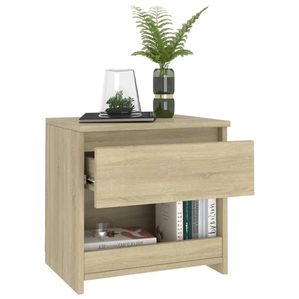vidaXL Nattbord sonoma eik 40x30x39 cm sponplate