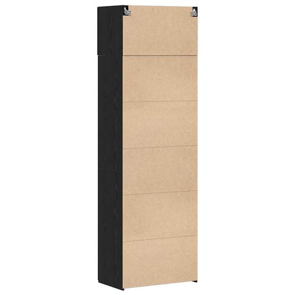 vidaXL Oppbevaringsskap 3 pcs Svart Eik