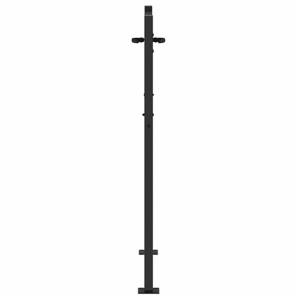 vidaXL Trädgårdsgrind Svart 100 x 150 cm Pulverlackerad stål