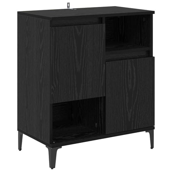 vidaXL Serviesskap Svart Eik 60 x 35 x 70 cm Konstruert tre