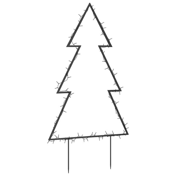 vidaXL Julelysdekorasjon med plugger tre 80 LEDs 60 cm