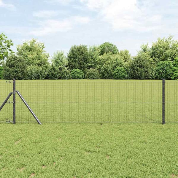 vidaXL Sveist trådgjerde Grå 0.5 x 50 m