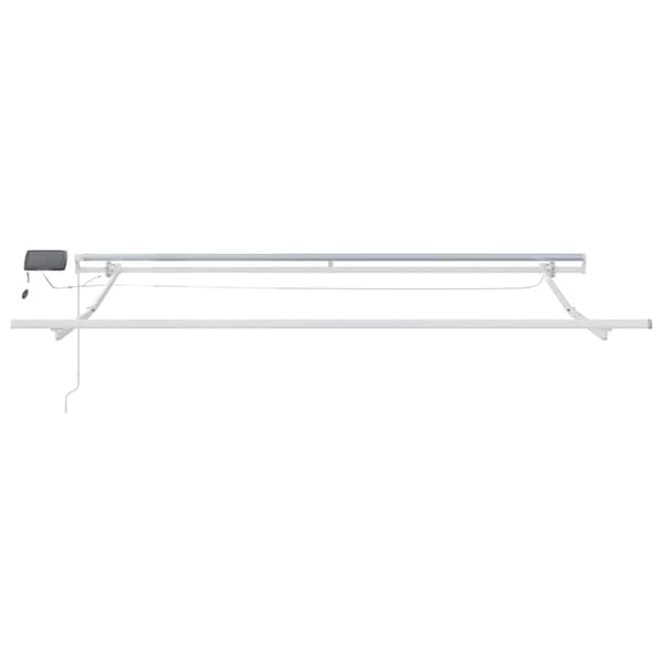 vidaXL Utfällbar markis Vit 300 x 250 cm Tyger och Stål