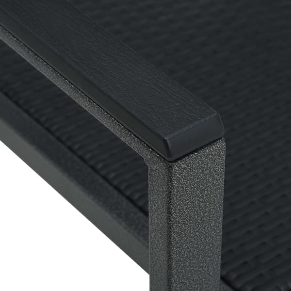 vidaXL Hagestoler 2 stk svart plast rottingutseende