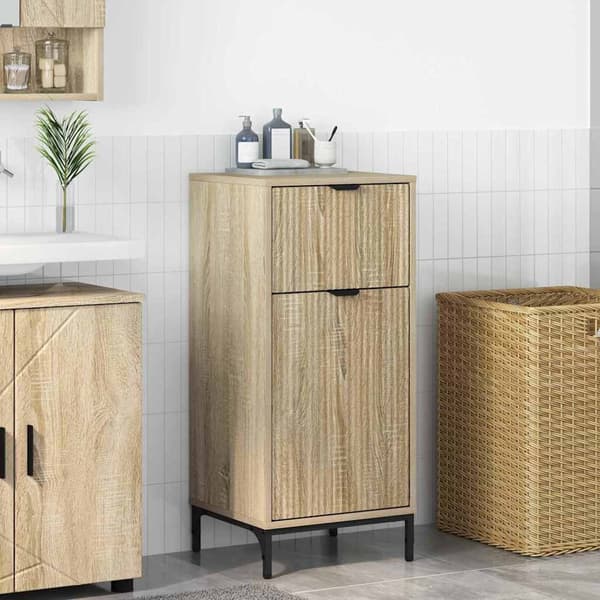 vidaXL Baderomsskap Sonoma eik 39.5 x 36 x 88 cm Konstruert tre