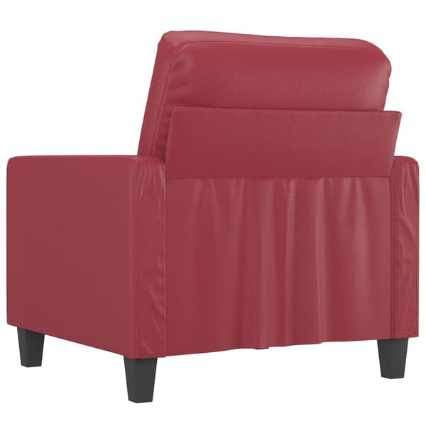 vidaXL Fåtölj vinröd 60 cm Konstläder