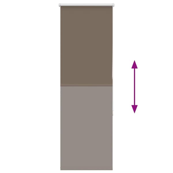 vidaXL Mörkläggningsgardin kaffe 40x130 cm tyg bredd 35,7 cm polyester