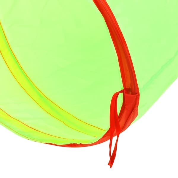 vidaXL Lektunnel med 250 bollar grön 175 cm polyester