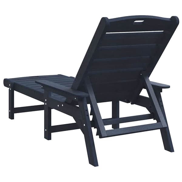 vidaXL Solstol 2 pcs Havblå 195,5 x 53 x 98,5 cm Polyethylen