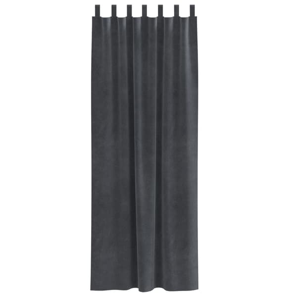vidaXL Gardiner 2 stk. Lysegrå 140 x 260 cm Fløyel